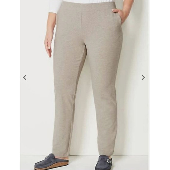 J. Jill Pants - J. Jill Pure Jill Affinity Slim Leg Pants L Tan J Jill Lounge Athleisure